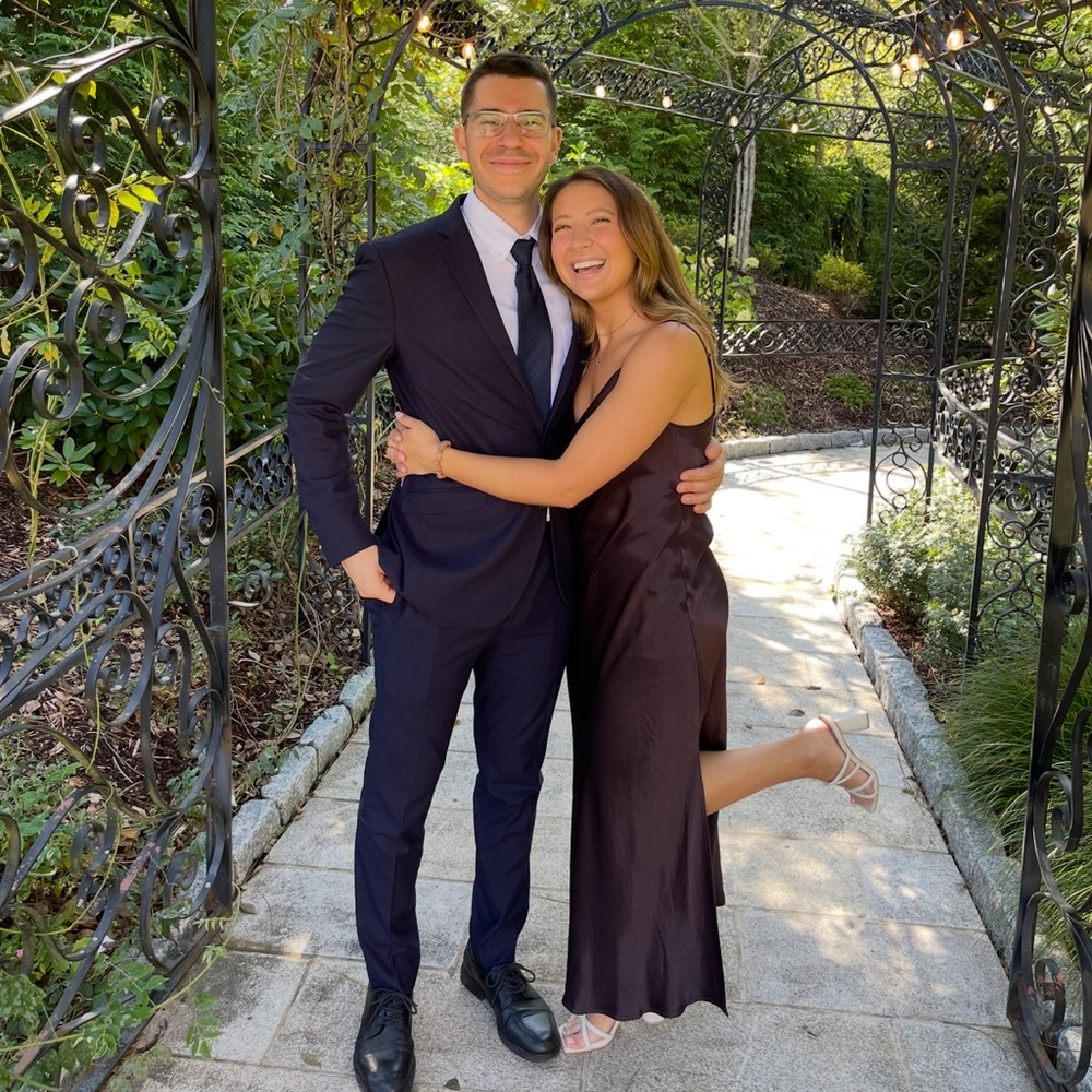 Elegant Brown Satin Dress